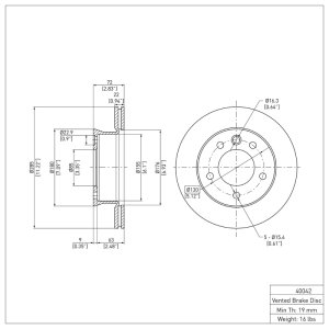 Dodge Sprinter 2500 Brake Rotor (1) - Front - R1 Concepts - Plain - `02-`06